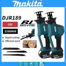 Makita DJR189 18V Cordless Electric Reciprocating Saw Brushless Rechargeable Wood Metal Cutting Saw Portable Saw Power Tool