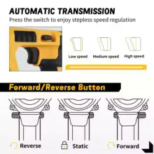 DEWALT DCH273 20V 6.0Ah Brushless SDS-Plus Rotary Hammer 2.1J 360° Handle Stepless Speed for Concrete Drilling